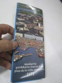 Helsinki - Helsingfors 1971 opaskartta + erillinen hakemisto / guidekarta / tourist map / plan de villa / stadtplan