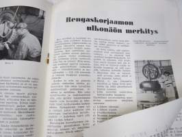 Nokian rengastiedotus 1958 nr 5, Rengasalan kehitys, Kumikorjaamo A. Vikman Uusikaupunki laajentunut, Ulkorenkaan valmistus, Rengaskorjaamon ulkonäkö, ym.