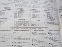 Lombardini LDA 96, 97, 100, 820 Uso - Manutenzioni / Use &amp; Maintenance - Spare Parts / Bedienung - Wartung - Erzarzteile / Emploi -käyttöohjekirja + varaosaluettelo