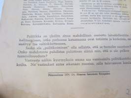 Mitä Eduskunnassa puhutaan sarja II.2  - Eduskunnassa joulukuulla 1933 käyty keskustelu koululaisten politikoinnista