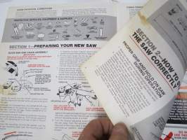 Homelite XL (Automatic Oiler)  Chain Saw owner´s operating &amp; maintenance manual -moottorisaha, käyttöohjekirja