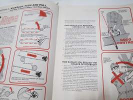 Homelite XL (Automatic Oiler)  Chain Saw owner´s operating &amp; maintenance manual -moottorisaha, käyttöohjekirja