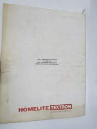 Homelite XL (Automatic Oiler)  Chain Saw owner´s operating &amp; maintenance manual -moottorisaha, käyttöohjekirja