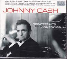 CD - Johnny Cash - Greatest Hits and Favorites - 3 CD:n kokoelma boksi - muovitettu, UUSI. GSS 5655
