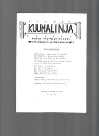 Kuumalinja Turun Poliisilaitoksen Henkilökunta- ja tiedotuslehti 1972