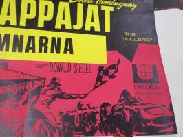 Tappajat - Hämnarna, pääosassa Lee Marvin, Ernst Hemingwayn alkuperäisteoksen mukaan -elokuvajuliste