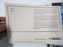 Schaub-Lorenz Touring Europa matkaradio -alkuperäiset käyttöohjeet, piirikaaviot ym. paperit, jotka olleet mukana