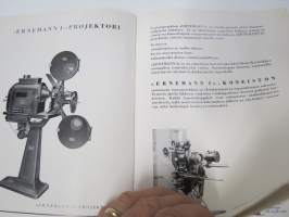 Kinoteatterikoneet (elokuvakoneet) Zeiss-Ikon / Ernemann II ja III, Hahn II, Ernemann I -esitekirjanen vuodelta 1931