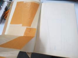 Kaavaoppivihko - jonkinoppilaitoksen käsityönopetuksen tai vastaavan &quot;työvihko&quot;, jossa iso määrä erilaisten vaatteiden kaavoja yms.