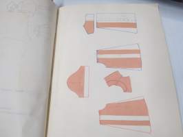 Kaavaoppivihko - jonkinoppilaitoksen käsityönopetuksen tai vastaavan &quot;työvihko&quot;, jossa iso määrä erilaisten vaatteiden kaavoja yms.