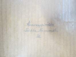 Kaavaoppivihko - jonkinoppilaitoksen käsityönopetuksen tai vastaavan &quot;työvihko&quot;, jossa iso määrä erilaisten vaatteiden kaavoja yms.