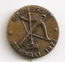 Erämessut Riihimäki 1972 neulamerkki, rintamerkki