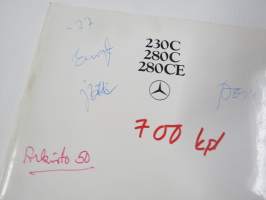 Mercedes-Benz 230 C, 280 C, 280 CE 1977 -myyntiesite
