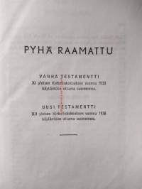 Pyhä Raamattu keskikoko (suomennokset VT 1933/ UT 1938)