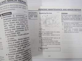 Yamaha TT-R110E(X) Owner´s manual -moottoripyörä, käyttöohjekirja englanniksi, ranskaksi ja saksaksi