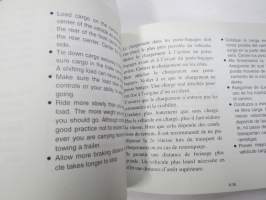 Yamaha YFM80RV Owner´s manual, Manuel du proprietaire, Manual del propietario -moottoripyörä, käyttöohjekirja englanniksi, italiaksi, espanjaksi