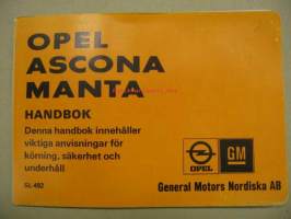 Opel Ascona, Manta -handbok 