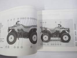Kawasaki KLF 300 4X€ All Terrain Vehicle ATV Owner´s Manual -mönkijä, käyttöohjekirja englanniksi