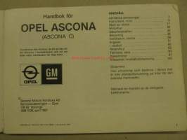 Opel Ascona -handbok 