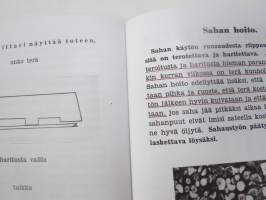 Metsätyökaluopas 1940, kirveet, sahat, kuorimisvälineet, vänkärit - hoito ja huolto - NÄKÖISPAINOS
