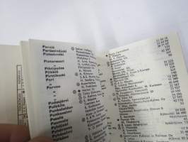 Shell autoilijan muistikirja 1965, sisältää huoltoasema- ja myyntipisteluettelon