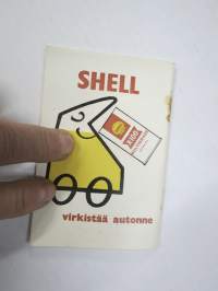 Shell autoilijan muistikirja 1965, sisältää huoltoasema- ja myyntipisteluettelon