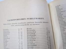 Rauman ja sen ympäristön puhelinluettelo 1945