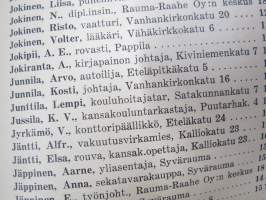 Rauman ja sen ympäristön puhelinluettelo 1945