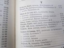 Rauman ja sen ympäristön puhelinluettelo 1945