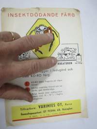 Ko-Ro - Hyönteisiä tuhoava väri - Värimies Oy, Korso -hyönteistuhopaperin myyntiesite