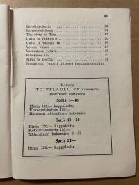 Toivelauluja 21 -popular songs