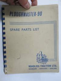 Roadles Ploughmaster 90 Spare Parts List -varaosaluettelo