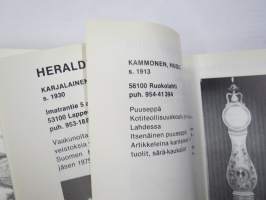 Taideteollisus Kymen läänissä - luettelo taideteollisustaiteilijoista; Leena Liljeström, Hannu Matilainen, Raila Vainonen, Tauno Wirkkala, Ene Tatti, Jorma Alatalo..