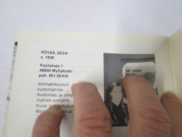 Taideteollisus Kymen läänissä - luettelo taideteollisustaiteilijoista; Leena Liljeström, Hannu Matilainen, Raila Vainonen, Tauno Wirkkala, Ene Tatti, Jorma Alatalo..