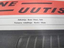 Kone-Uutiset 1969 nr 1 -Kone Glans Oy mainoslehti; ASA Car-ula &amp; Matka-automatic radiot, Terhi perämoottorit, Vespa SS - Primavera - Commercial, Solifer 10 mopedi ym