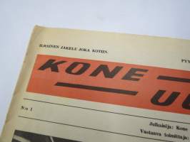 Kone-Uutiset 1969 nr 1 -Kone Glans Oy mainoslehti; ASA Car-ula &amp; Matka-automatic radiot, Terhi perämoottorit, Vespa SS - Primavera - Commercial, Solifer 10 mopedi ym