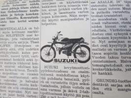 Kone-Uutiset 1969 nr 1 -Kone Glans Oy mainoslehti; ASA Car-ula &amp; Matka-automatic radiot, Terhi perämoottorit, Vespa SS - Primavera - Commercial, Solifer 10 mopedi ym