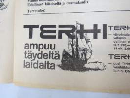Kone-Uutiset 1969 nr 1 -Kone Glans Oy mainoslehti; ASA Car-ula &amp; Matka-automatic radiot, Terhi perämoottorit, Vespa SS - Primavera - Commercial, Solifer 10 mopedi ym