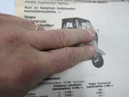 Kone-Uutiset 1969 nr 1 -Kone Glans Oy mainoslehti; ASA Car-ula &amp; Matka-automatic radiot, Terhi perämoottorit, Vespa SS - Primavera - Commercial, Solifer 10 mopedi ym