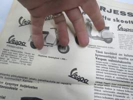 Kone-Uutiset 1969 nr 1 -Kone Glans Oy mainoslehti; ASA Car-ula &amp; Matka-automatic radiot, Terhi perämoottorit, Vespa SS - Primavera - Commercial, Solifer 10 mopedi ym