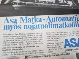 Kone-Uutiset 1969 nr 1 -Kone Glans Oy mainoslehti; ASA Car-ula &amp; Matka-automatic radiot, Terhi perämoottorit, Vespa SS - Primavera - Commercial, Solifer 10 mopedi ym