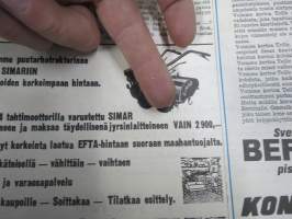 Kone-Uutiset 1969 nr 1 -Kone Glans Oy mainoslehti; ASA Car-ula &amp; Matka-automatic radiot, Terhi perämoottorit, Vespa SS - Primavera - Commercial, Solifer 10 mopedi ym
