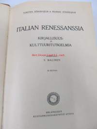 Italian renessanssia. Kirjallisuus- ja kulttuuritutkielmia