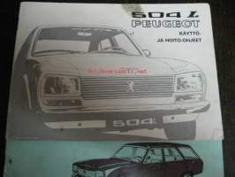 Peugeot 504 &amp; 504 L - käyttö ja hoito-ohjeet