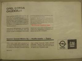 Opel Corsa -käyttöohjekirja