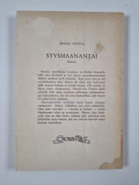 Syysmaanantai : runoja