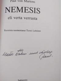 Nemesis eli Verta verrasta (signeerattu, tekijän omiste)