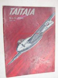 Taitaja 1965 nr 5  De Havilland Vampire . Helkama Minimopo testissä.  Puun kemiallinen värjäys