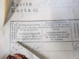 Kartta 2.2.-28.2.1907 Messukylään Tampereelta / Karta till... - Postilaitoksen kirjattujen lähetysten luettelo, sinettileima