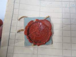 Kartta 1.8.-31.8.1910 Messukylään Tampereelta / Karta till... - Postilaitoksen kirjattujen lähetysten luettelo, sinettileima